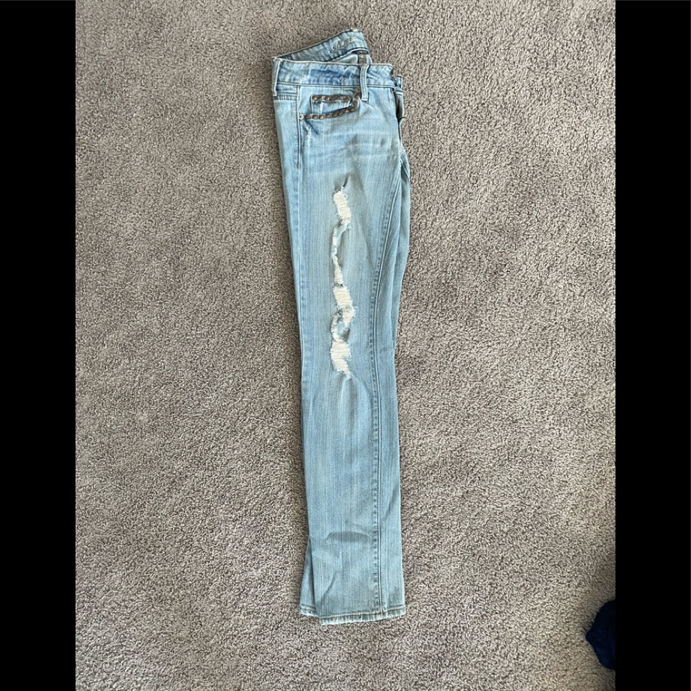 AE Studded Skinny Leg Jeans Size 0